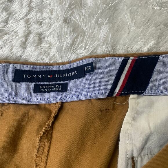 Tommy Hilfiger Rust Chino Pants Sz 38 x 34 Flat Front 100% Cotton - Picture 5 of 7
